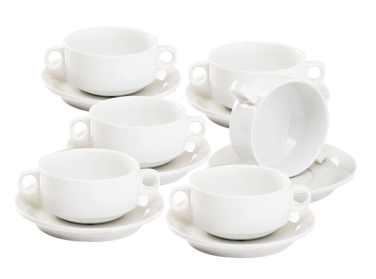 SOUP BOWL WITH SAUCER WHITE WL652 1 SET